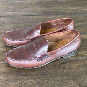 G H Bass Weejuns Mens Penny Loafer Sz 11 D Burgundy Leather Casual Slip On Shoes